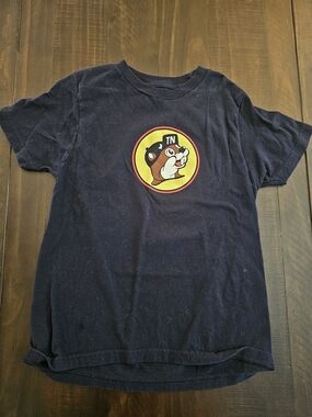 Kids Black Short-Sleeve Tee with Round Buc-ees Patch